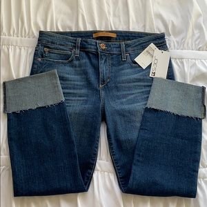 Joe’s Jeans Cuffed “Lynda” Cropped Skinny Jeans